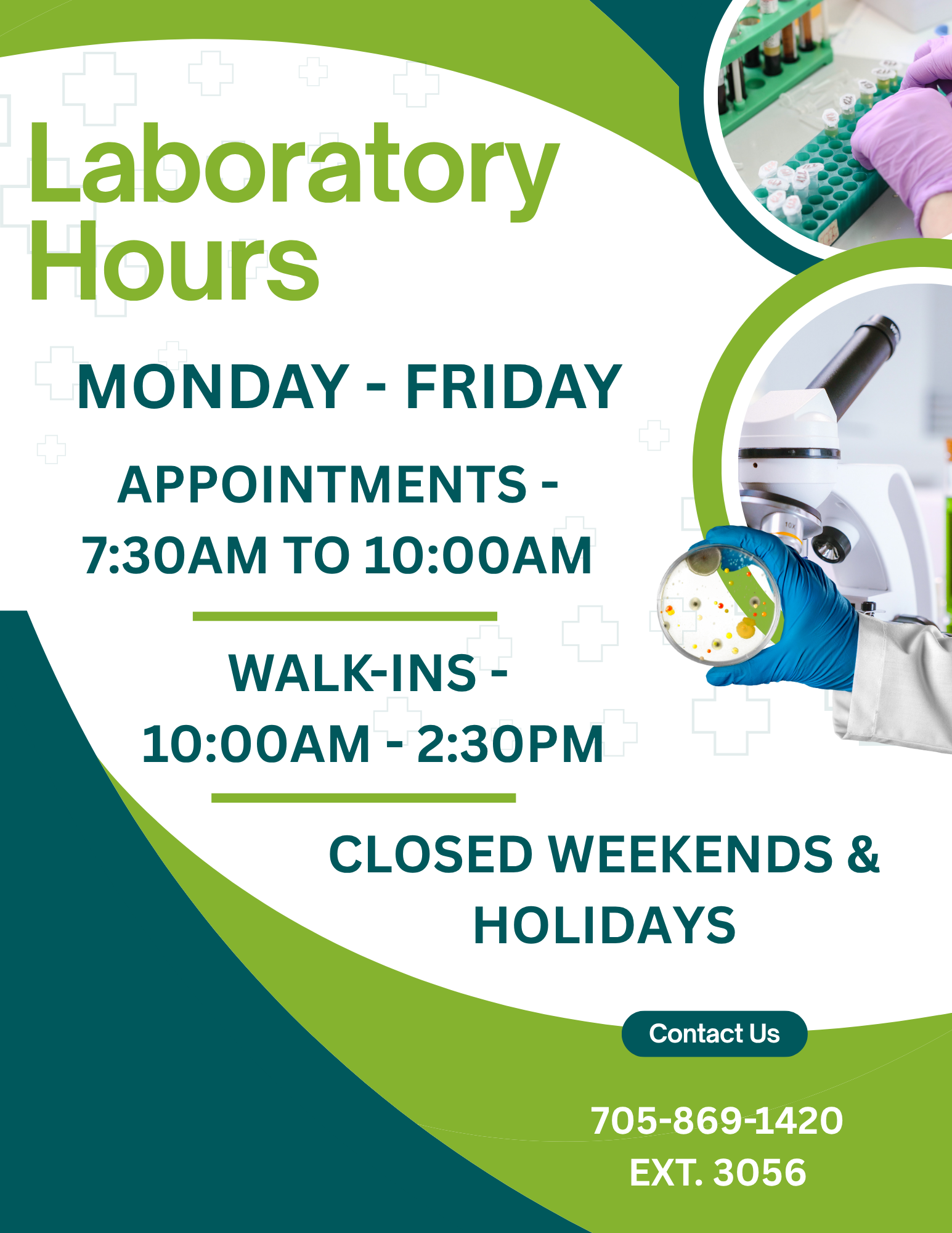 Lab hours website